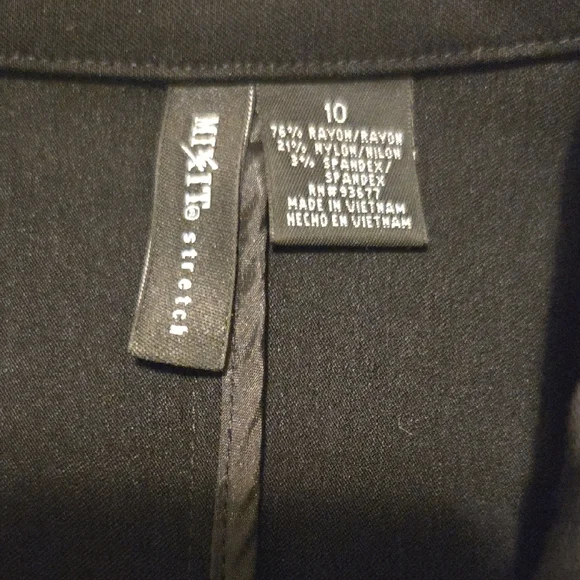 Mixit Black Women's Blazer with Zipper Accents - Picture 2 of 5